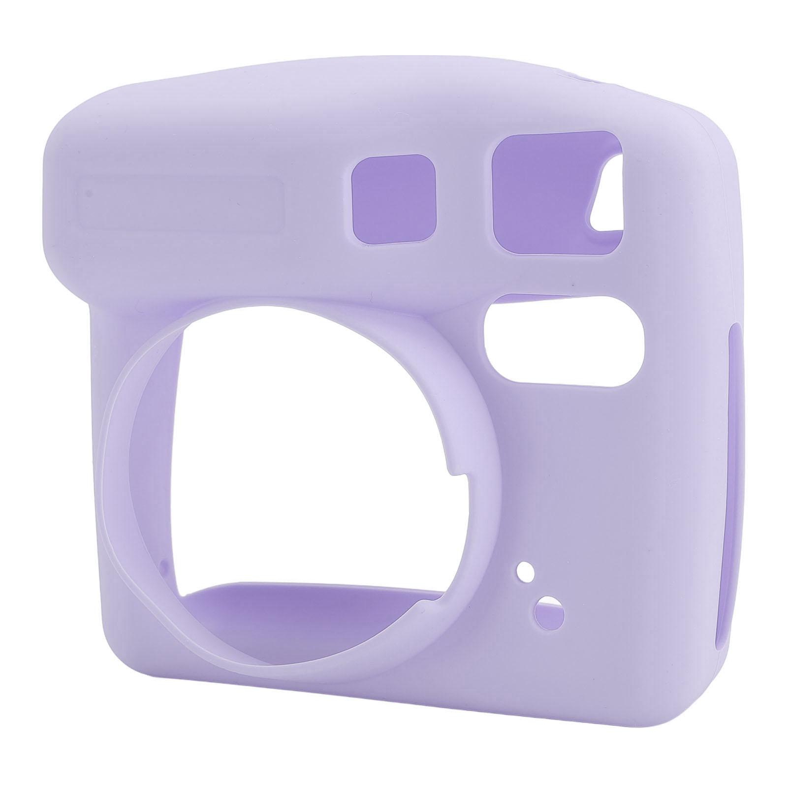 

Instant Camera Silicone Protective Case for SE Wear Fall Resistant Soft Shell Pure Color Purple