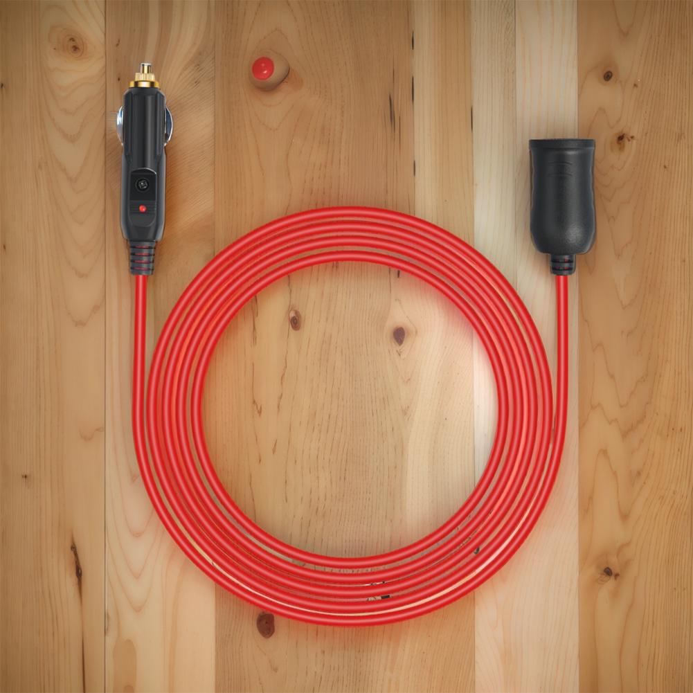 12V 24V Cigarette Lighter Power Extension Cable Male Plug To Female Socket 12Ft Cable Interior Plug To Socket for Tire Inflators
