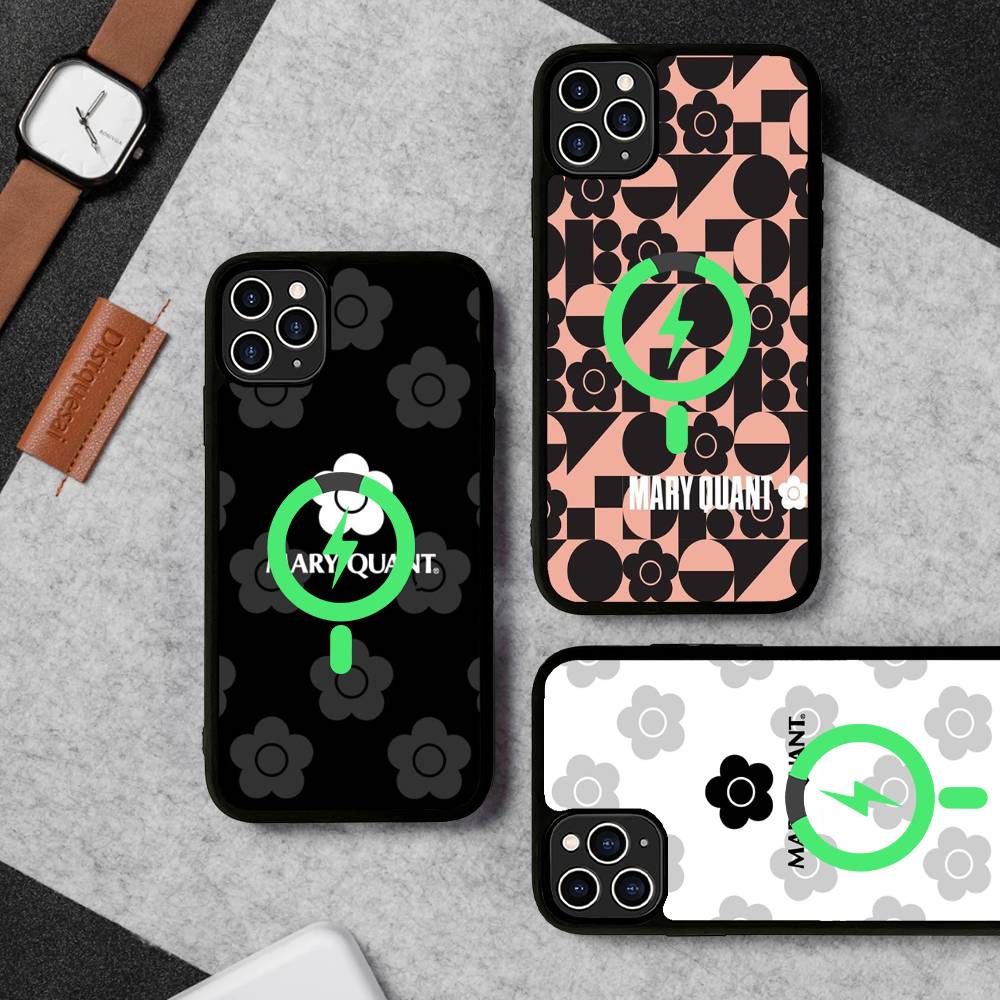 Fashion M-Mary Q-Quant For Magnetic Wireless Phone Case For IPhone 17 16 15 14 13 12 11 Pro Max Plus Mag Phone Cover
