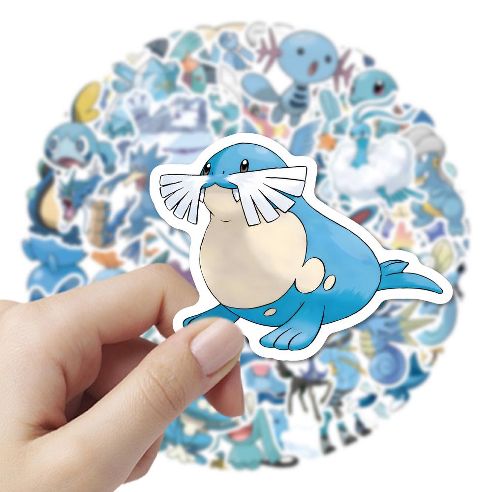 10/30/50pcs Blue Cute Stickers Kawaii Pikachu Anime Decal DIY Nootebook Suitcase Water Bottle Cartoon Graffiti Sticker