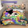 1Pc Colorful Cartoon Characters Bedding Set Quilt Cover Pillowcase Home Christmas Xmas Halloween Gift 1 Duvet Cover 2 Pillowcase M92458