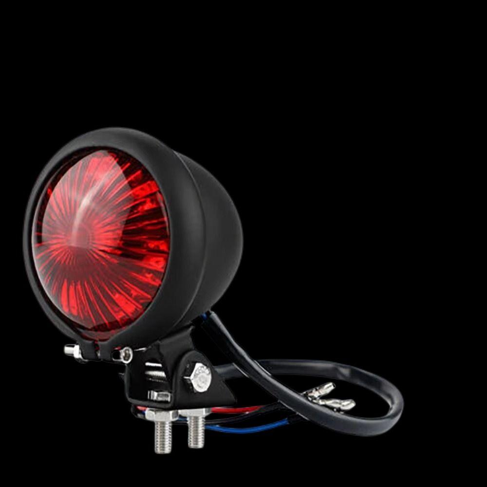 DC 12V LED Brake Taillight Round Brake Tail Light Replacement Rear Stop Lamp  Motorbike Modified