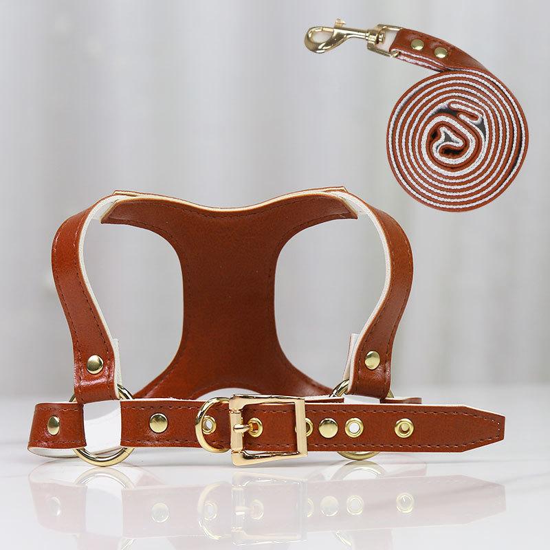 Dog Cat Chest Strap Leash Pet Supplies Dog Walking Dog Out Small Large Dog French Fight Teddy Cat