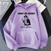 Divertente Meme Fight or Flight Pinguino con Coltello Felpa con Cappuccio Retrò Felpe da Donna/Uomo Abbigliamento Autunno Inverno Felpa Estetica Vintage