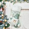 With Sequins Christmas Stockings 3D Christmas Tree Ornaments Christmas Socks  Fireplace