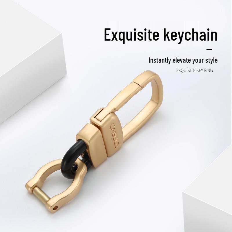 Cabron Universal Zinc Alloy Keychain with Small Horseshoe Buckle, Ideal for All Key Bags