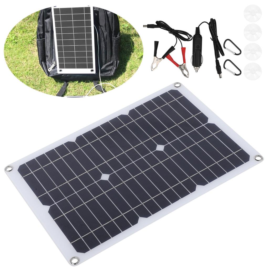 20W 18V Monocrystalline Silicon Solar Energy Cell Panel Outdoor Phone Car Battery Charger