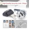 10 Sets 16/20/25/30mm Security Lock Public/Private keyMetal Cylinder Cabinet Locker Cam Lock With 2 Keys Mailbox Lock Drawer