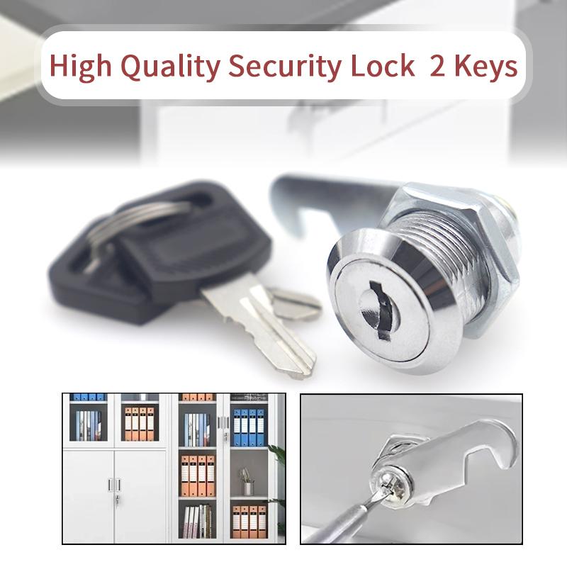 10 Sets 16/20/25/30mm Security Lock Public/Private keyMetal Cylinder Cabinet Locker Cam Lock With 2 Keys Mailbox Lock Drawer