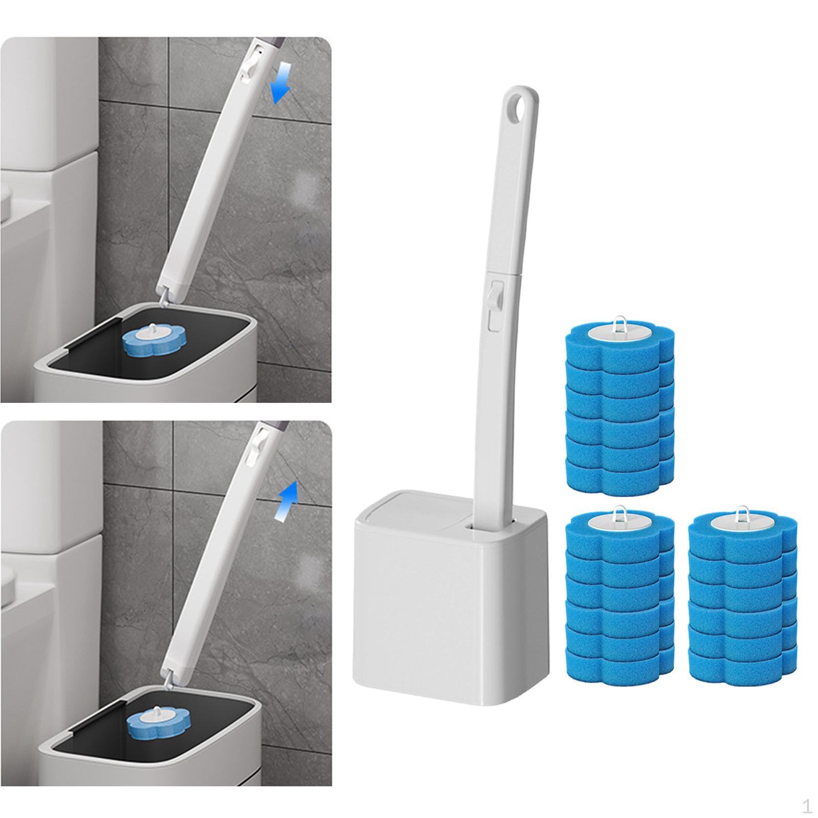Disposables Toilet Brush and Holder Set Bathroom Maintenance Cleaning Tools Practical Efficient