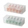 1 Stück Transparente Kunststoff-Aufbewahrungsbox für Fotokarten Kleine Karten-Aufbewahrungsbox Schreibtisch-Organizer-Box Klassifizierungsbox Schreibwaren
