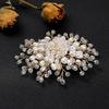 1 pièce Forme Florale Élégant Accessoires de Manteau Bijoux Luxe Cristal Perlé Pour Femmes Filles Broche Épinglette Fleur Perle Tissé à la Main
