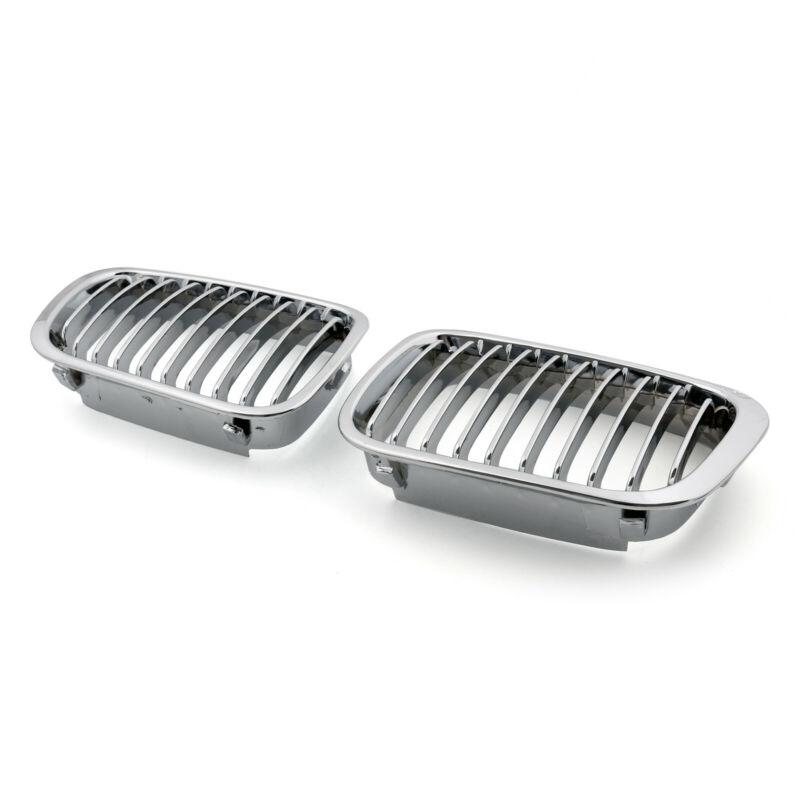 Car Front Fence Grill Grille Chrome For BMW E46 4 Doors 1998 1999 2000 2001 3 Series Auto Parts
