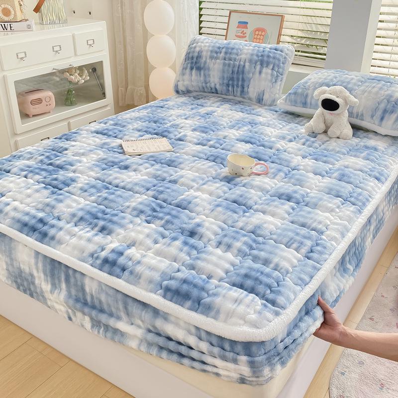 Třída A Plyšové prošívané prostěradlo s bublinkovým králíčkem - Silný protiskluzový all-inclusive chránič matrace na jednu postel