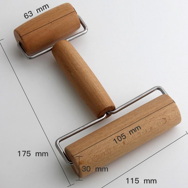 Beech Wood Double-Headed Rolling Pin Set for Baking and Dumplings