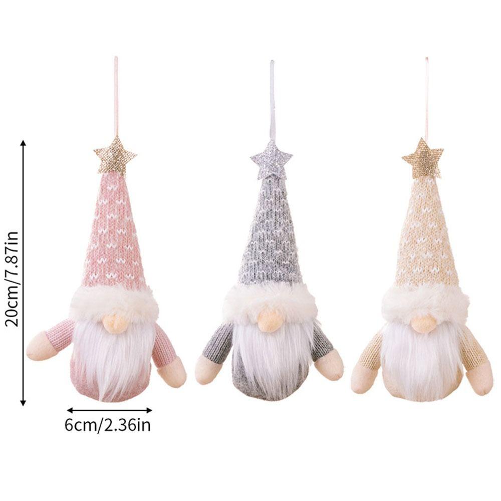 Rudolph Doll Christmas Faceless Doll Hat Handmade Dwarf Doll Christmas Dwarf Knitted Hat  Friends