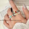 Unique Dopamine Blue Island Series Stacking Ring - Niche Pinky/Index Finger