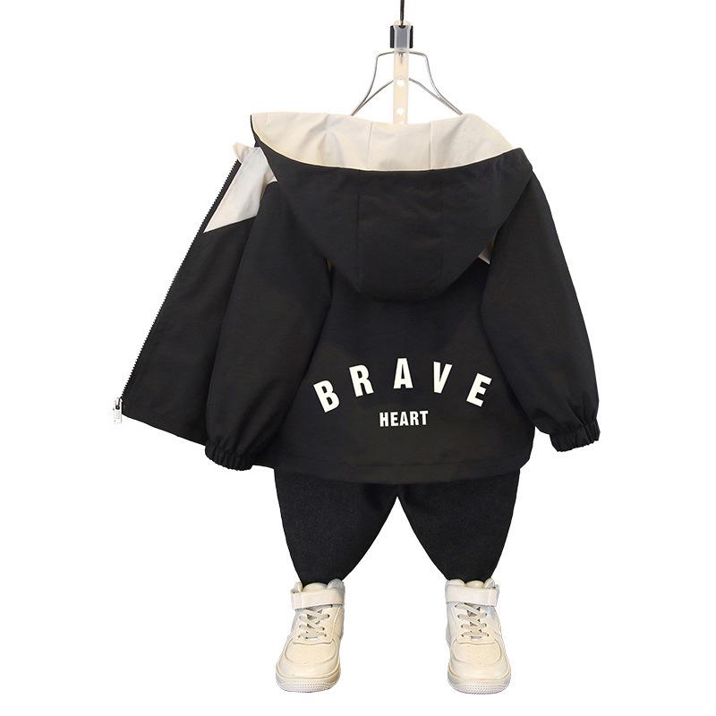 2025 Boys' Stylish Korean Trench Coat - Small & Medium Sizes, Spring Wear