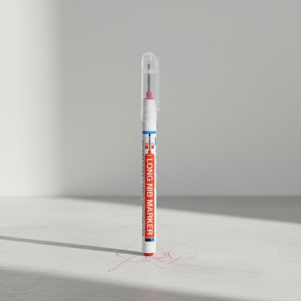20MM Red Black Blue White Long Head Markers Multi-purpose Deep Hole Marker Pens for Bathroom Woodworking Decoration