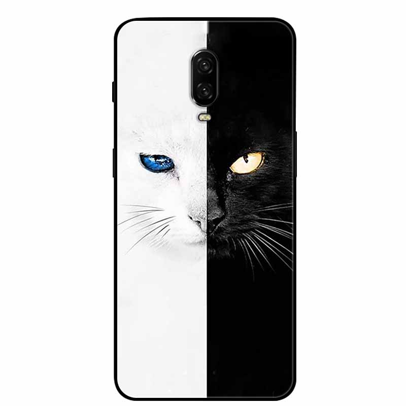 For Oneplus 6T Case Silicone Lovely TPU Soft Phone Cover for One Plus 6 6T Protective Back Shells oneplus6T Cute Cats Funda Capa