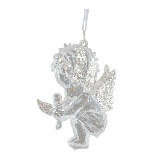 Křišťálově čirá vánoční ozdoba třpytivá strom/baletka/mašle/hvězda vánoční závěsná dekorace do ložnice obývacího pokoje statku