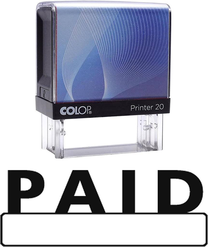 Paid Self Inking Rubber Stamp Red Ink Office Use Stamp Colop Stamper