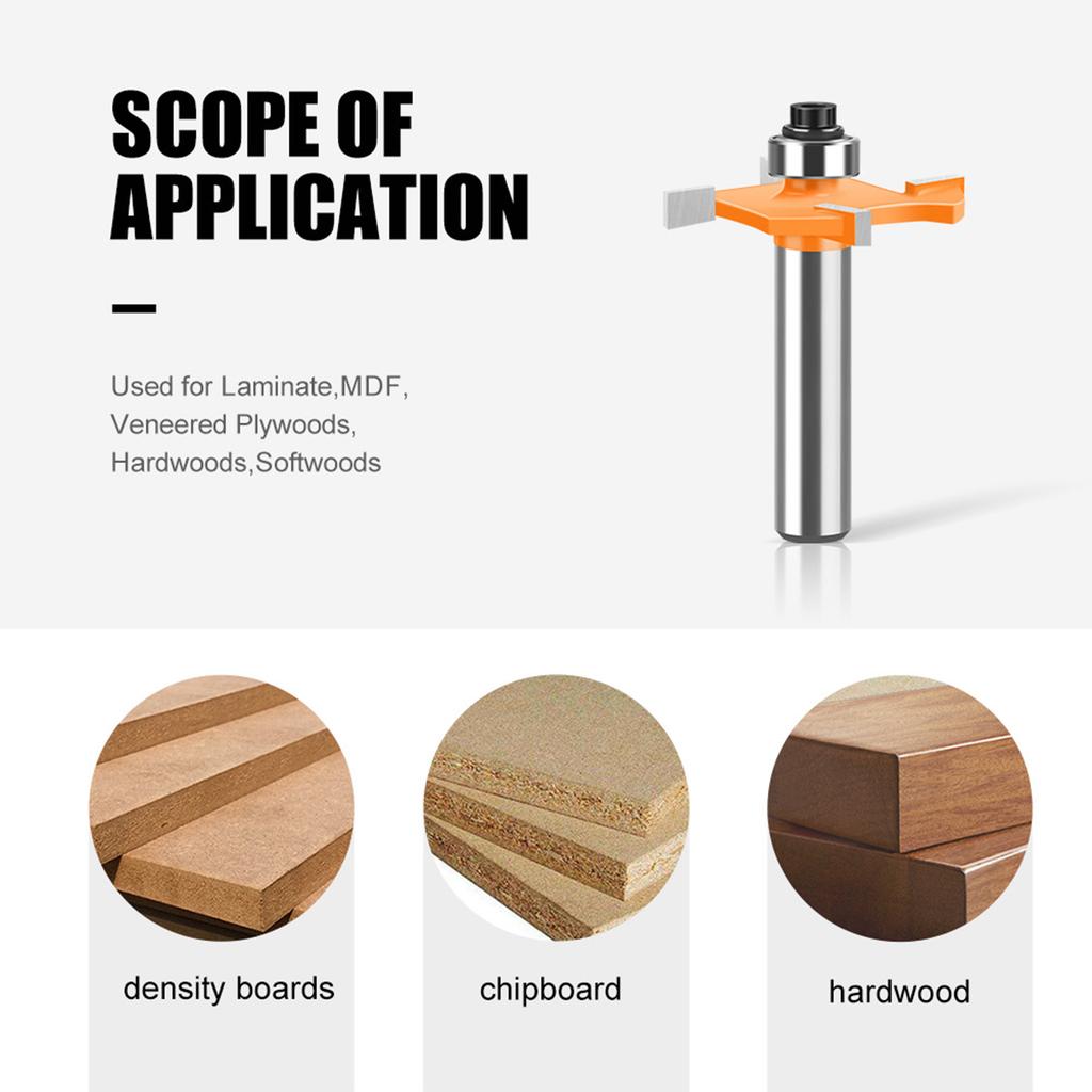 High Quality Router Bit Set for Wood Joinery 8mm Shank with Long Time Ball Bearing High Accuracy Milling Cutter
