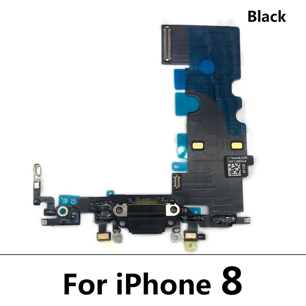 USB Dock Connector Charging Port Flex Cable For iPhone 7 8 Plus Xs Max X Charger Board With Microphone Module Replacement Parts