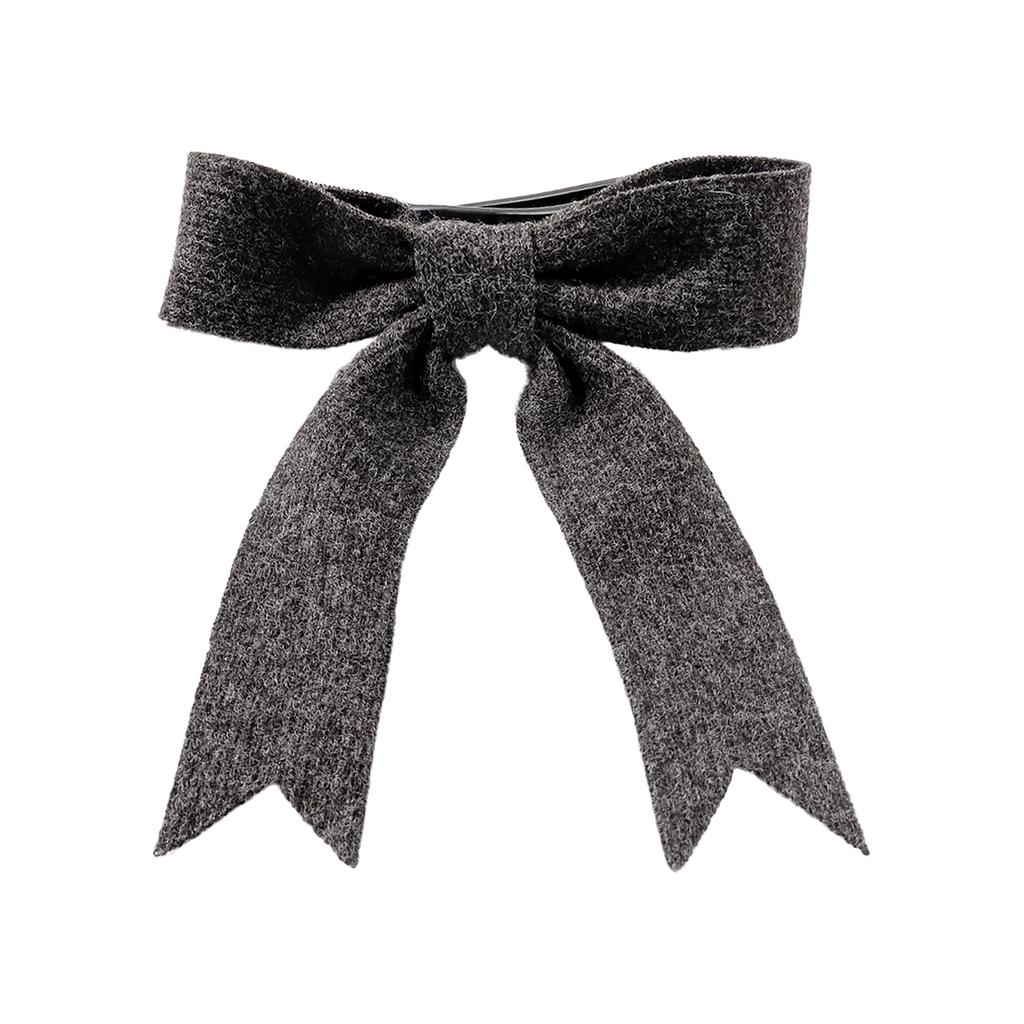 1 Stück Herbst und Winter Einfacher Wollstrick Schwalbenschwanz Schleife Streamer Haarspange Haarornament ist für Frauen zum Tragen geeignet