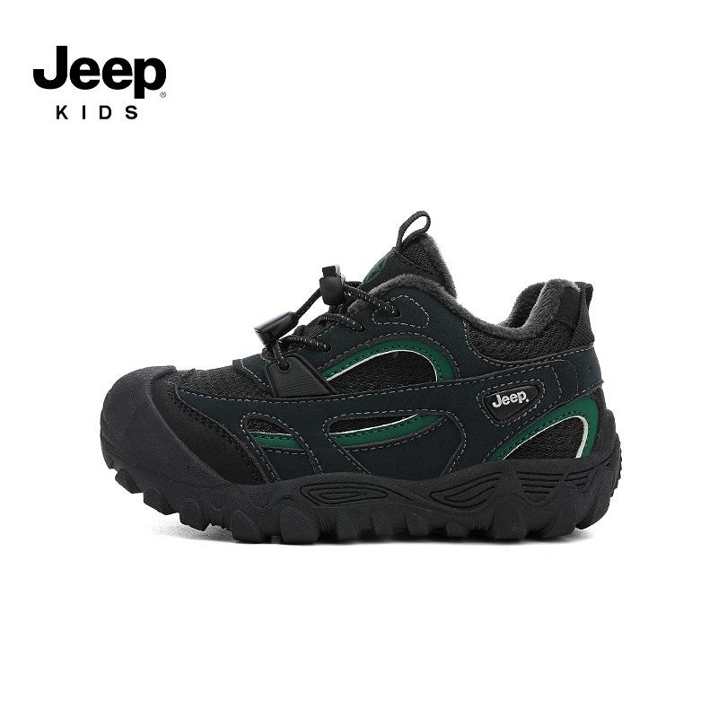 2025 New Jeep Boys  Fleece-Lined Cotton Hiking Shoes for Winter 37