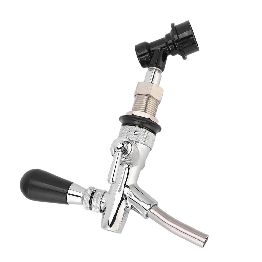 Adjustable Beer Tap Faucet Keg Beer Homebrewing Tap with Ball Lock Liquid Disconnect