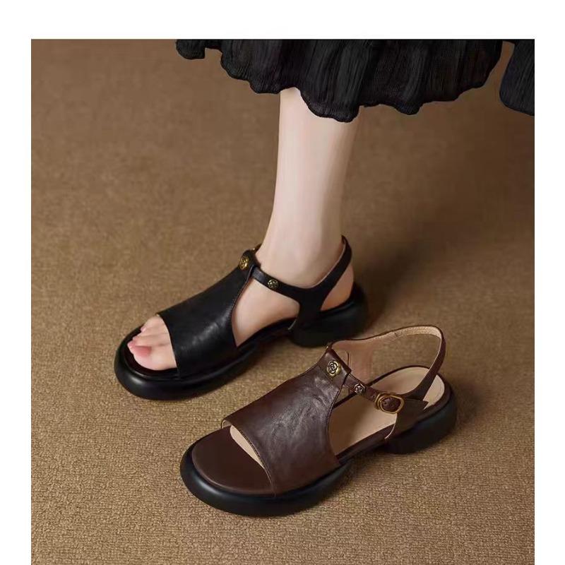 Fashion Open Toe Platform Block Heel Sandals Women 2025 Summer New Casual Roman Women's Shoes
