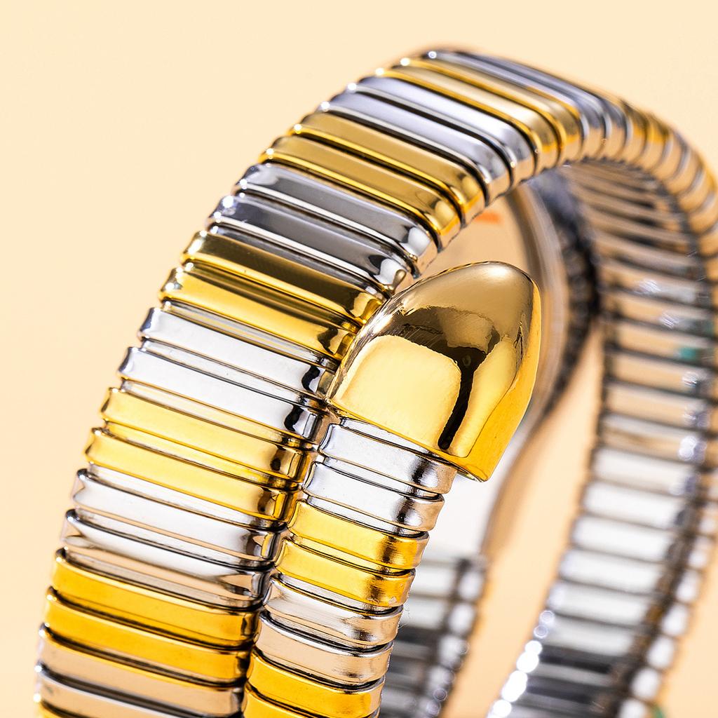 MISSFOX Women's Watches Quartz Snake Shape Simple Ladies Watch Fashion Unique Strap Waterproof Wristwatches