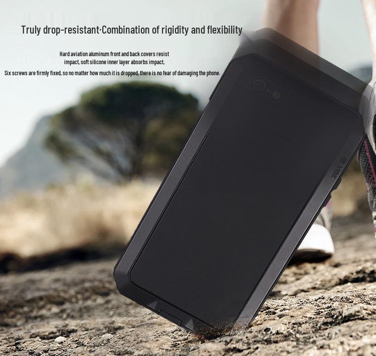 Durable Metal Protective Case for iPhone 6/7/8 - Anti-Drop, Water & Dust Resistant