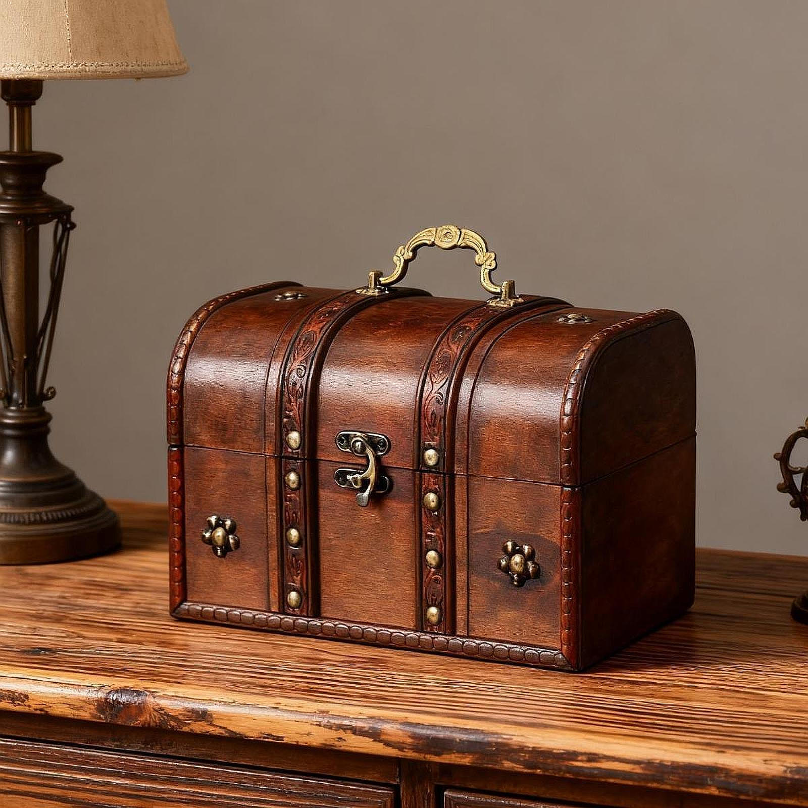 

Шкатулка Деревянная для Украшений Домашний Декор Элегантный Держатель Сундук для Сокровищ Кейс Органайзер