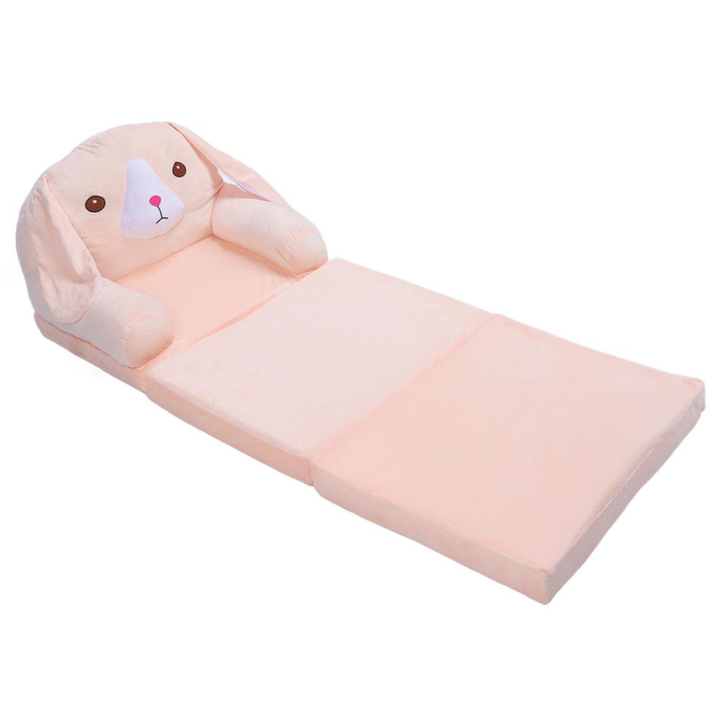 Foldable Kids Sofa Pink Dog Sponge Pull Out Kids Couch Soft Children Flip Open Sofa Bed for Home Hotel Kindergarten 3