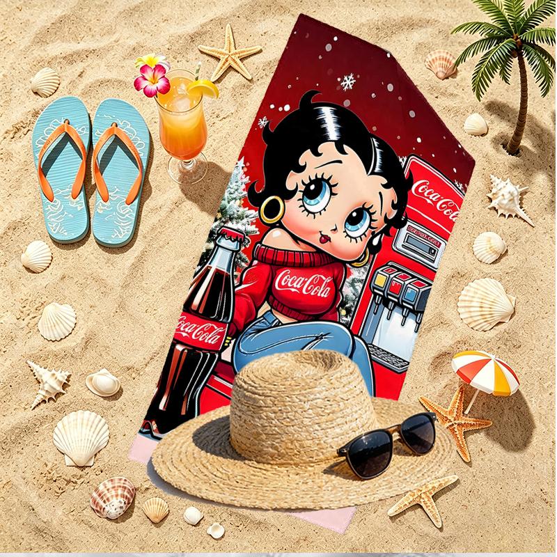 Sexy Doll Print Beach Towel, Versatile Lightweight Absorbent Beach Towel for Pool Surf Yoga Bathroom, Perfect Birthday Holiday Gift