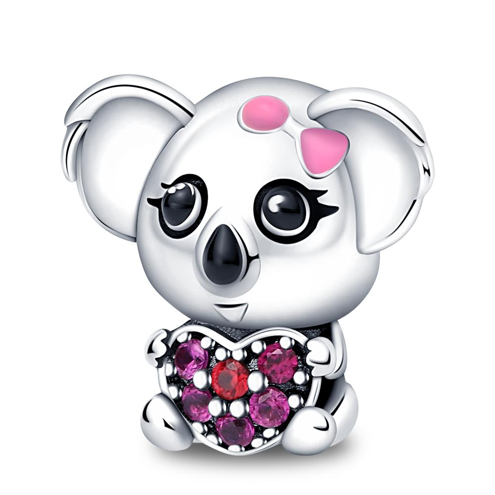 Qikaola Classic Cute Elephant Charms Beads Fit Original  Bracelet Real Silver Color Pendant DIY Jewelry