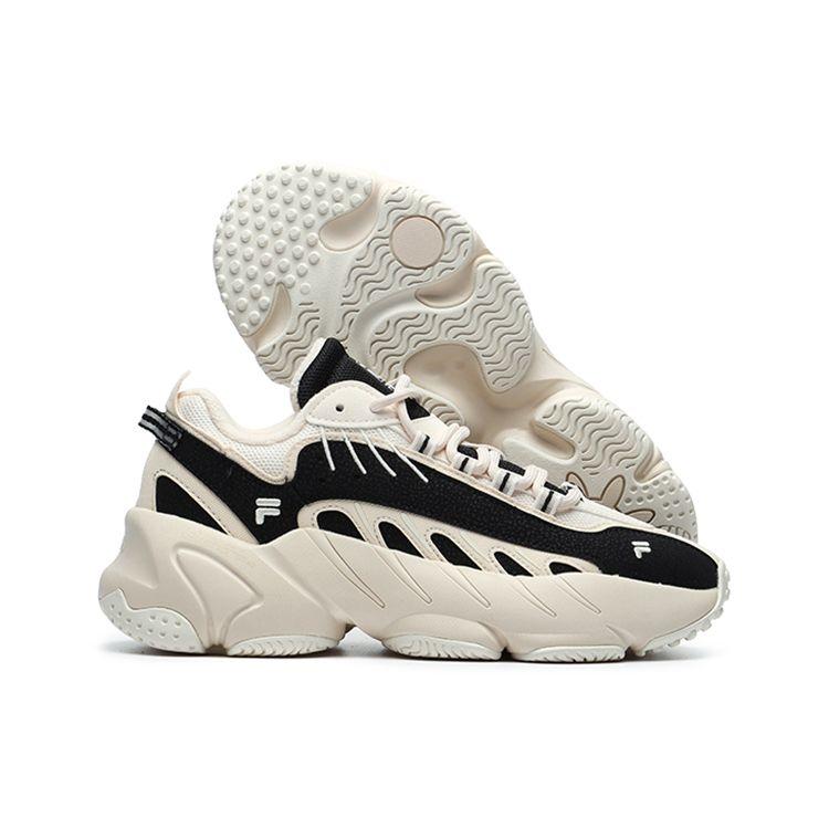 FILA ADE Synthetic Leather Fabric Comfortable Low-Top Dad Shoes Women sneaker Land-Red F12W141120FDB