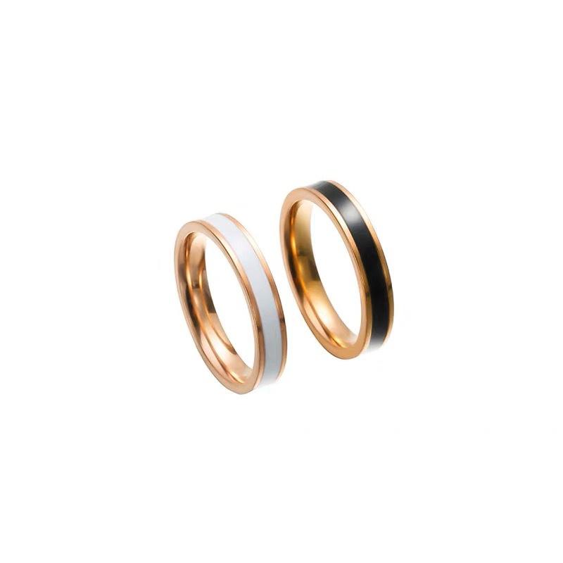 Couple Round Titanium Steel Ring Finger Ring Is Simple