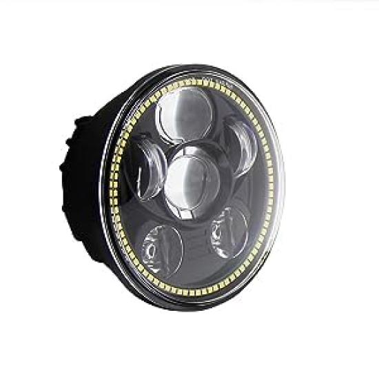 NORTHYUN LED Headlight with Motorcycle Switch with 3 Lighting High IP67 Waterproof Compatible with Rebel Yamaha XSR Triumph Drag Star 5.75-inch Shell,