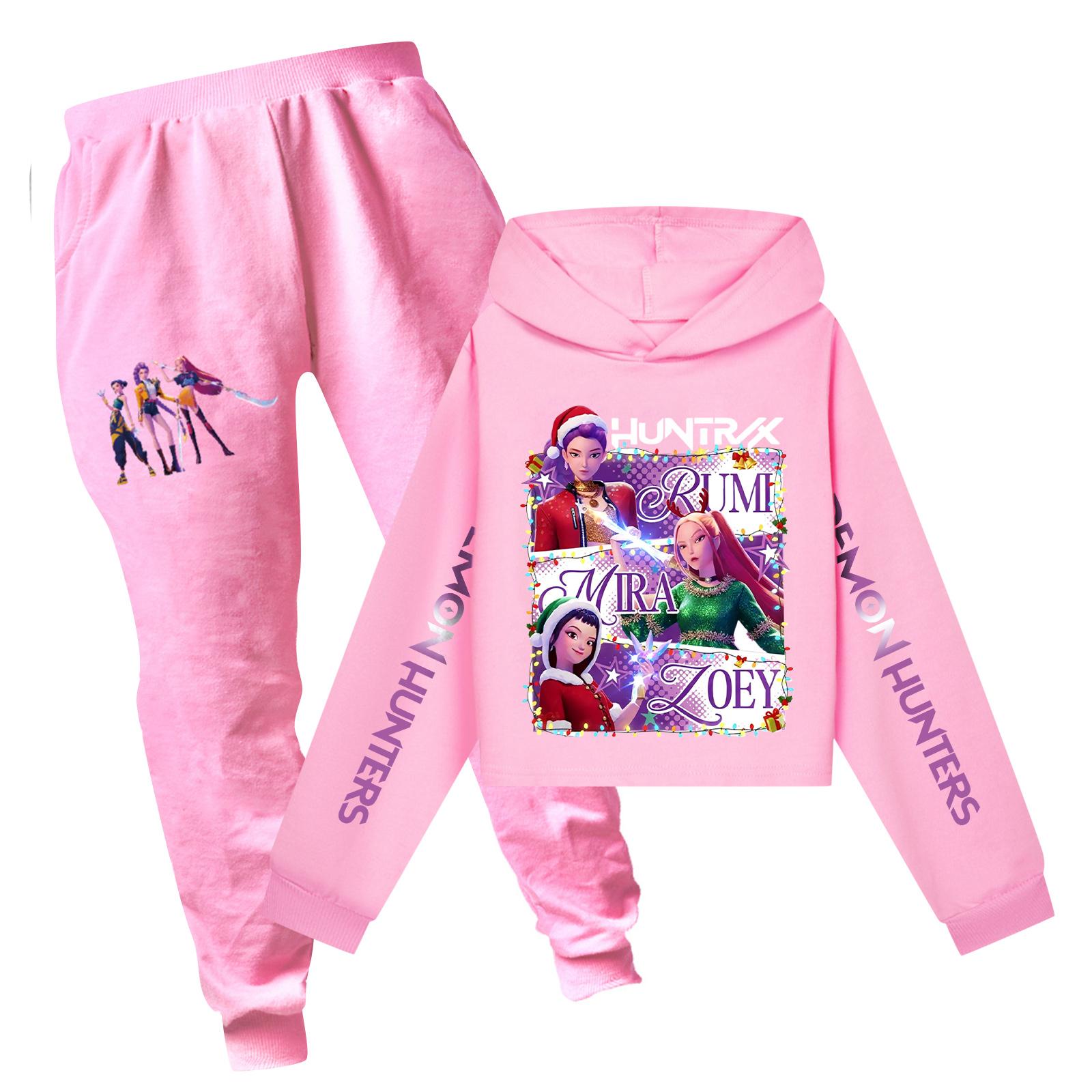 

Children s Hooded Top And Pants Two-piece Tracksuit Set Long-sleeved Printed Sweatshirt Set 160