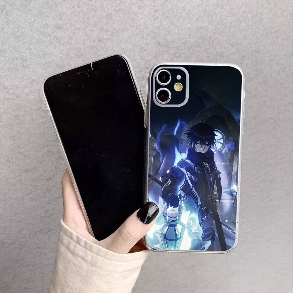 

Genshin impact Flins Phone Case For iPhone17,16,15,14,13,12,11 Plus,Pro Max Soft Transparent Cover iPhone16promax