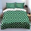 Geometric Diamond Spiral Pattern Bedding Set For Kids Luxury Gift 3Pcs Digital Print Comforter Set Soft Comfortable Breathable