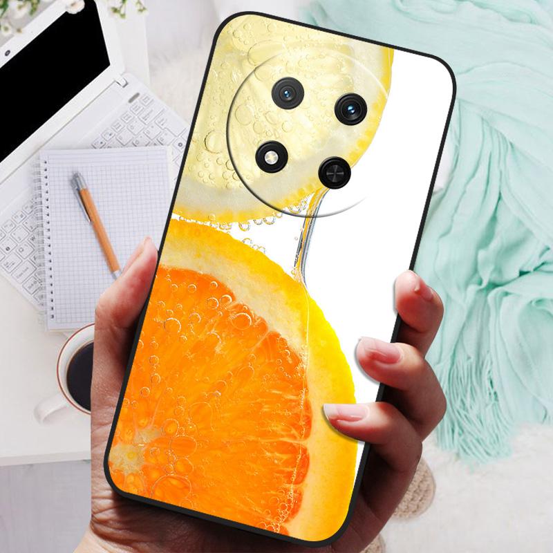 Custodia per Honor Magic7 Lite 5G Cool Black Silicone Morbido TPU Cover Posteriore Protettiva per Honor Magic 7 Lite 7Lite