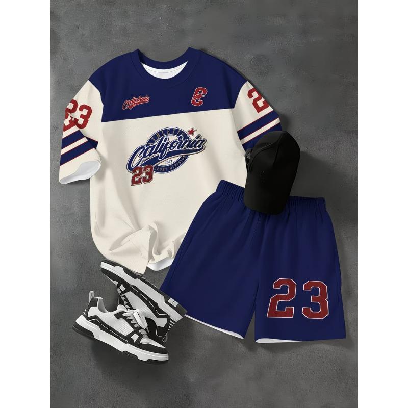 Boy Short Sleeve Loose Fit Shorts and T-Shirt