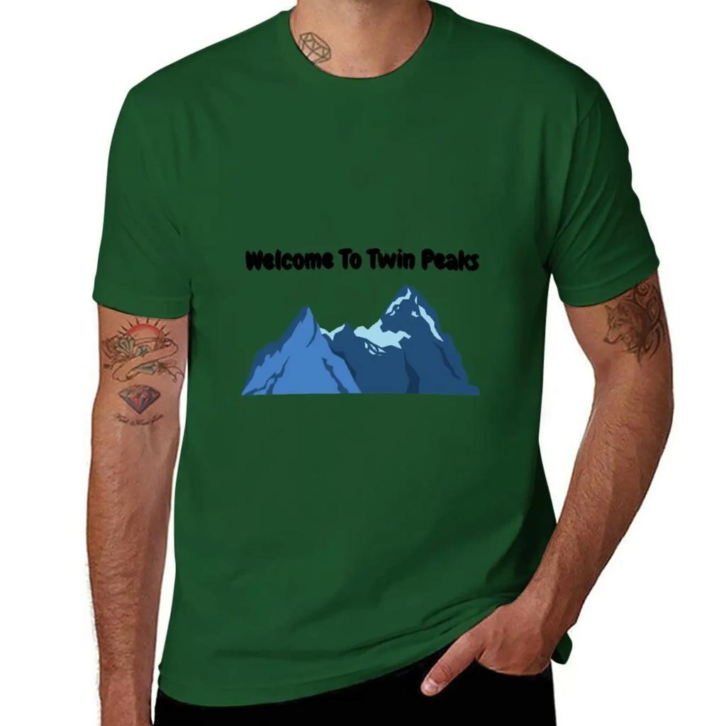 Welcome To Twin Peaks T-Shirt summer top oversized sublime black t-shirts for men