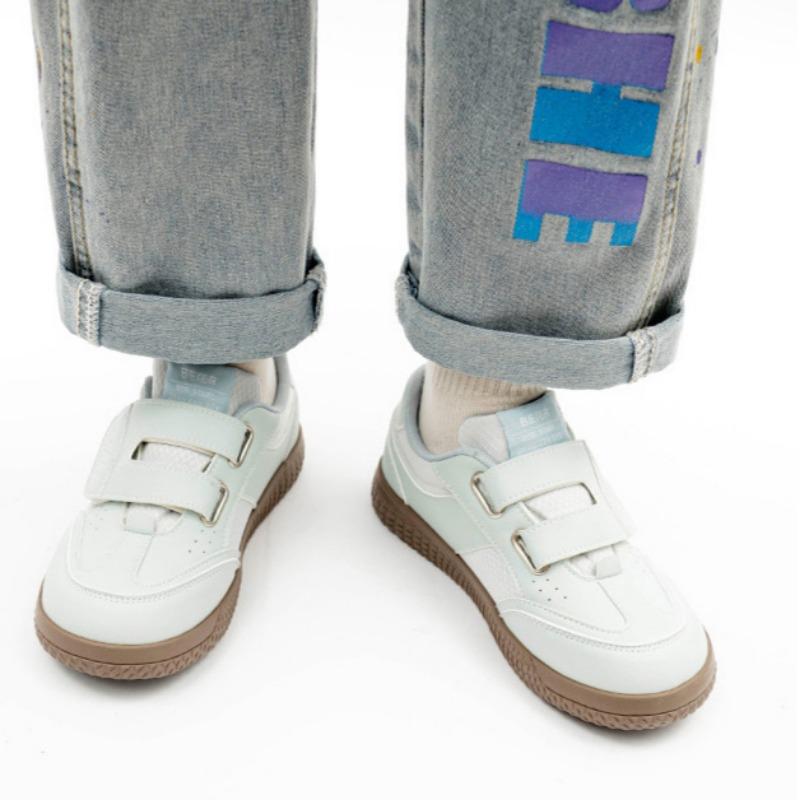 Velcro Thick-soled Women's Shoes All-match White Shoes Leather Panel Shoes Casual Fashion Sports Shoes