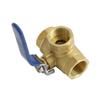 G3/4" 3 Way Ball Valve Three T Port Brass Female Type For Water Oil And Gas