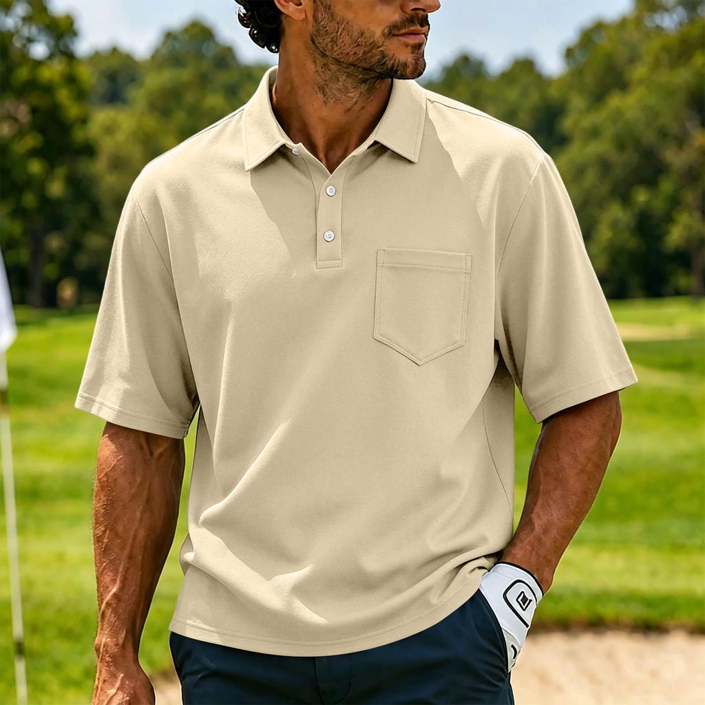 Men's Casual Short Sleeve Button Down Shirt Lightweight Breathable Summer
